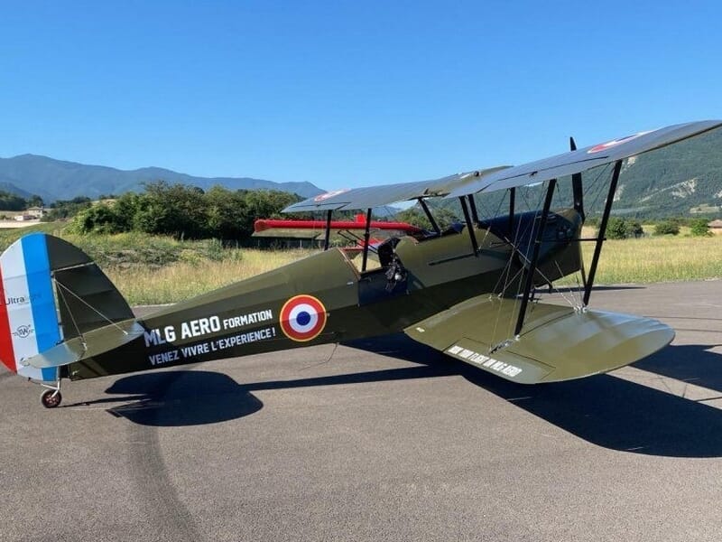 Avion Biplan Stampe SV4 à l'aérodrome de Gap-Tallard