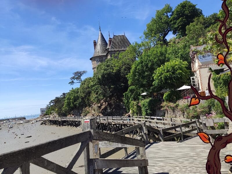 Vue de la plage et du château de Pornic