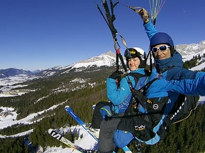 Vol en Parapente à Ski à Villard-de-Lans