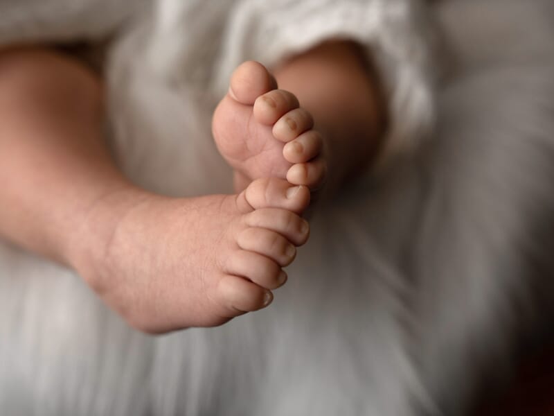 Pieds d'un nourrisson