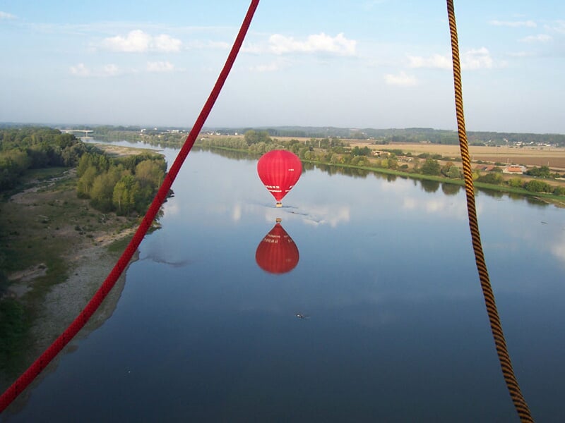 raser le fleuve de la Loire en ballon